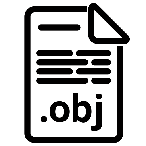 File, file format, format, obj, obj format icon
